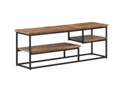 vidaXL TV-Schrank 110x30x39 cm Massivholz Teak