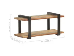 vidaXL TV-Schrank 90x40x40 cm Massivholz