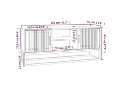 vidaXL TV-Schrank 105x30x45 cm Holzwerkstoff und Eisen