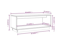 vidaXL TV-Schrank 90x35x35 cm Massivholz Kiefür
