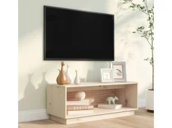 vidaXL TV-Schrank 90x35x35 cm Massivholz Kiefür