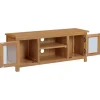 Hot vidaXL TV-Schrank 110x35x44 cm Massivholz Eiche