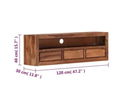 Online vidaXL TV-Schrank 120x30x40 cm Massivholz Palisander Modell 2