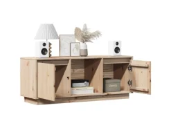 vidaXL TV-Schrank 110,5x35x44 cm Massivholz Kiefür