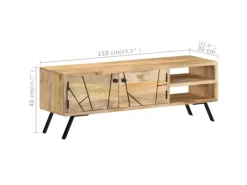 vidaXL TV-Schrank 110x30x40 cm Mango Massivholz