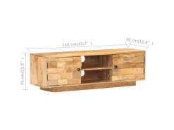Outlet vidaXL TV-Schrank 116x30x35 cm Mango Massivholz