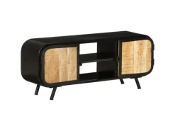 Clearance vidaXL TV-Schrank 110x30x45 cm Raues Mangoholz Modell 3
