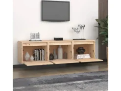 Online vidaXL TV-Schränke 3 Stk Massivholz Kiefer 3100124 Braun