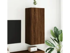 vidaXL TV-Wandschrank Braun Eiche-Optik 40,5x30x90 cm Holzwerkstoff