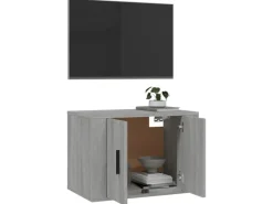 vidaXL TV-Wandschrank Grau Sonoma 57x34,5x40 cm