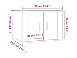 vidaXL TV-Wandschrank Grau Sonoma 57x34,5x40 cm
