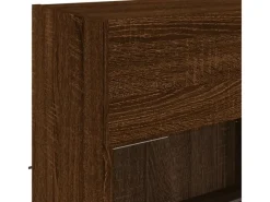 vidaXL TV-Wandschrank mit LED-Leuchten Braun Eichen-Optik 3