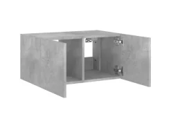 Outlet vidaXL TV-Wandschrank mit LED-Leuchten Betongrau 60x35x31 cm