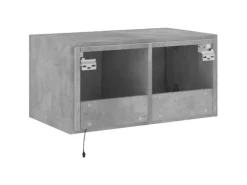 Outlet vidaXL TV-Wandschrank mit LED-Leuchten Betongrau 60x35x31 cm