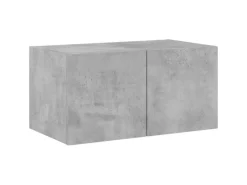 Outlet vidaXL TV-Wandschrank mit LED-Leuchten Betongrau 60x35x31 cm