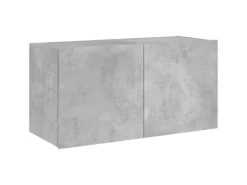 Clearance vidaXL TV-Wandschrank mit LED-Leuchten Betongrau 80x35x41 cm