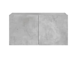 Clearance vidaXL TV-Wandschrank mit LED-Leuchten Betongrau 80x35x41 cm