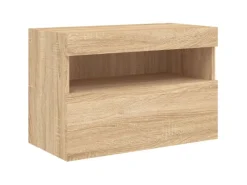 Online vidaXL TV-Wandschrank mit LED-Leuchten Sonoma-Eiche 60x30x40 cm