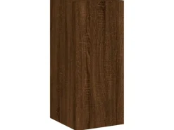 Outlet vidaXL TV-Wandschrank mit LED-Leuchten Braun Eichen-Optik 30,5x35x70cm