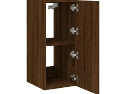 Outlet vidaXL TV-Wandschrank mit LED-Leuchten Braun Eichen-Optik 30,5x35x70cm