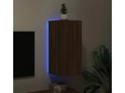 Outlet vidaXL TV-Wandschrank mit LED-Leuchten Braun Eichen-Optik 30,5x35x70cm