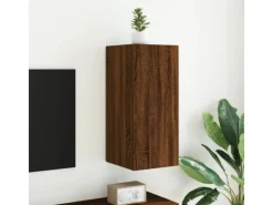 Outlet vidaXL TV-Wandschrank mit LED-Leuchten Braun Eichen-Optik 30,5x35x70cm