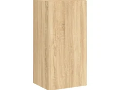 vidaXL TV-Wandschrank mit LED-Leuchten Sonoma-Eiche 40,5x35x80 cm