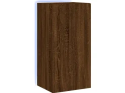 Outlet vidaXL TV-Wandschrank mit LED-Leuchten Braun Eichen-Optik 40,5x35x80cm
