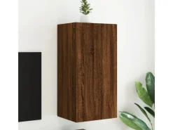 Outlet vidaXL TV-Wandschrank mit LED-Leuchten Braun Eichen-Optik 40,5x35x80cm