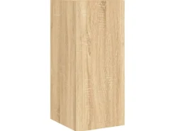 vidaXL TV-Wandschrank mit LED-Leuchten Sonoma-Eiche 30,5x35x70 cm