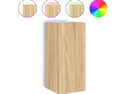vidaXL TV-Wandschrank mit LED-Leuchten Sonoma-Eiche 30,5x35x70 cm
