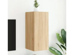 vidaXL TV-Wandschrank mit LED-Leuchten Sonoma-Eiche 30,5x35x70 cm