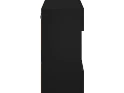 Discount vidaXL TV-Wandschrank mit LED-Leuchten Schwarz 58,5x30x60,5 cm