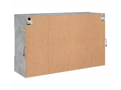 vidaXL TV-Wandschrank mit LED-Leuchten Betongrau 98,5x30x60,5 cm
