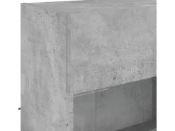 vidaXL TV-Wandschrank mit LED-Leuchten Betongrau 98,5x30x60,5 cm