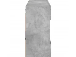 vidaXL TV-Wandschrank mit LED-Leuchten Betongrau 98,5x30x60,5 cm