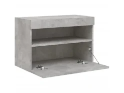 Clearance vidaXL TV-Wandschrank mit LED-Leuchten Betongrau 60x30x40 cm