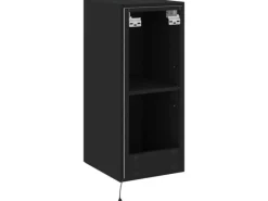 Online vidaXL TV-Wandschrank mit LED-Leuchten Schwarz 30,5x35x70 cm