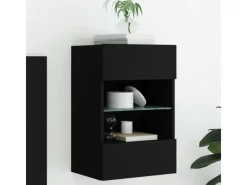 Online vidaXL TV-Wandschrank mit LED-Leuchten Schwarz 40x30x60,5 cm