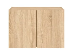 vidaXL TV-Wandschrank mit LED-Leuchten Sonoma-Eiche 60x35x41 cm
