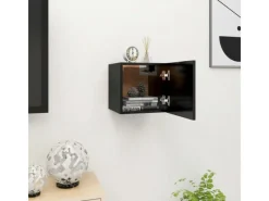 vidaXL TV-Wandschrank Schwarz 30,5x30x30 cm