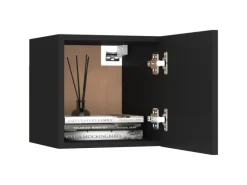 vidaXL TV-Wandschrank Schwarz 30,5x30x30 cm