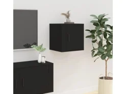 vidaXL TV-Wandschrank Schwarz 40x34,5x40 cm