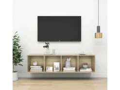 Sale vidaXL TV-Wandschrank Sonoma-Eiche 37x37x142,5 cm Holzwerkstoff