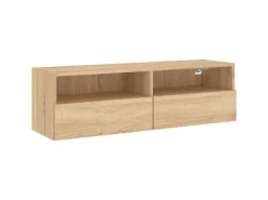 vidaXL TV-Wandschrank Sonoma-Eiche 100x30x30 cm Holzwerkstoff