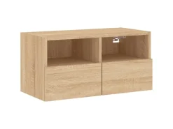 vidaXL TV-Wandschrank Sonoma-Eiche 60x30x30 cm Holzwerkstoff