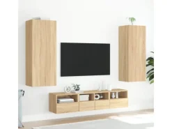 vidaXL TV-Wandschrank Sonoma-Eiche 40,5x30x102 cm Holzwerkstoff
