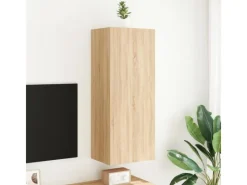 vidaXL TV-Wandschrank Sonoma-Eiche 40,5x30x102 cm Holzwerkstoff
