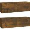Online vidaXL TV-WandSchränke 2 Stk. Räuchereiche 100x30x30 cm Holzwerkstoff Modell 1