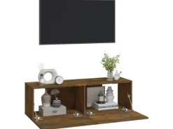 Online vidaXL TV-WandSchränke 2 Stk. Räuchereiche 100x30x30 cm Holzwerkstoff Modell 1